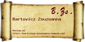 Bartovicz Zsuzsanna névjegykártya